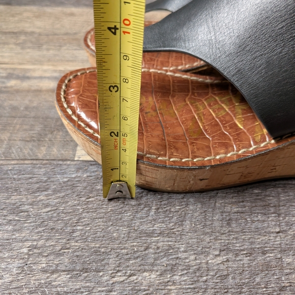 Black Wedge Sandals - Picture 9 of 10